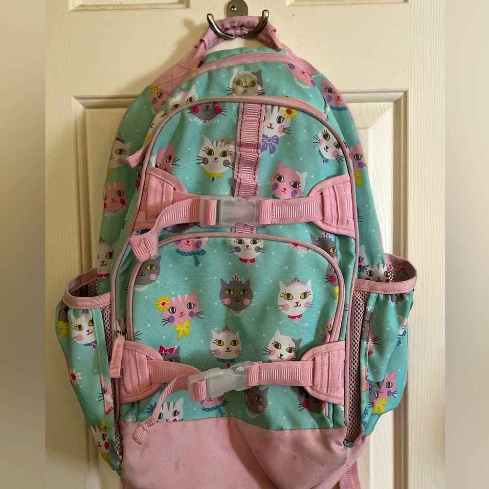 Pottery Barn kids backpack in large size with cats or kittens